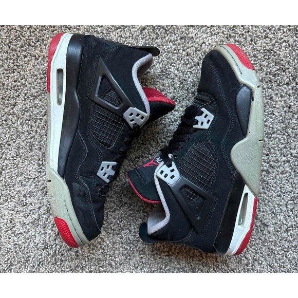 Nike Air Jordan 4 Bred 2019 Size 5 Youth (Size 6.5 Women's) - Picture 7 of 7